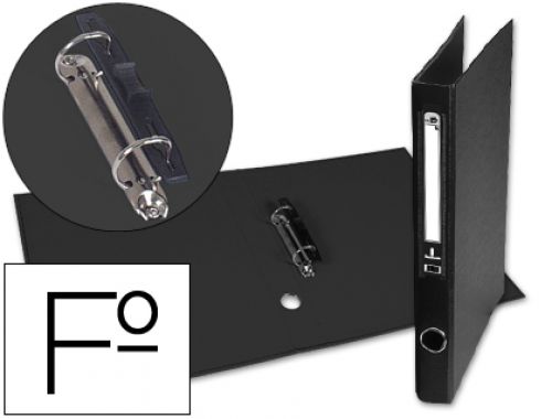 Pasta de arquivo liderpapel com 2 aneis lombada 40 mm preto , Liderpapel , 25072 , 8423473250727